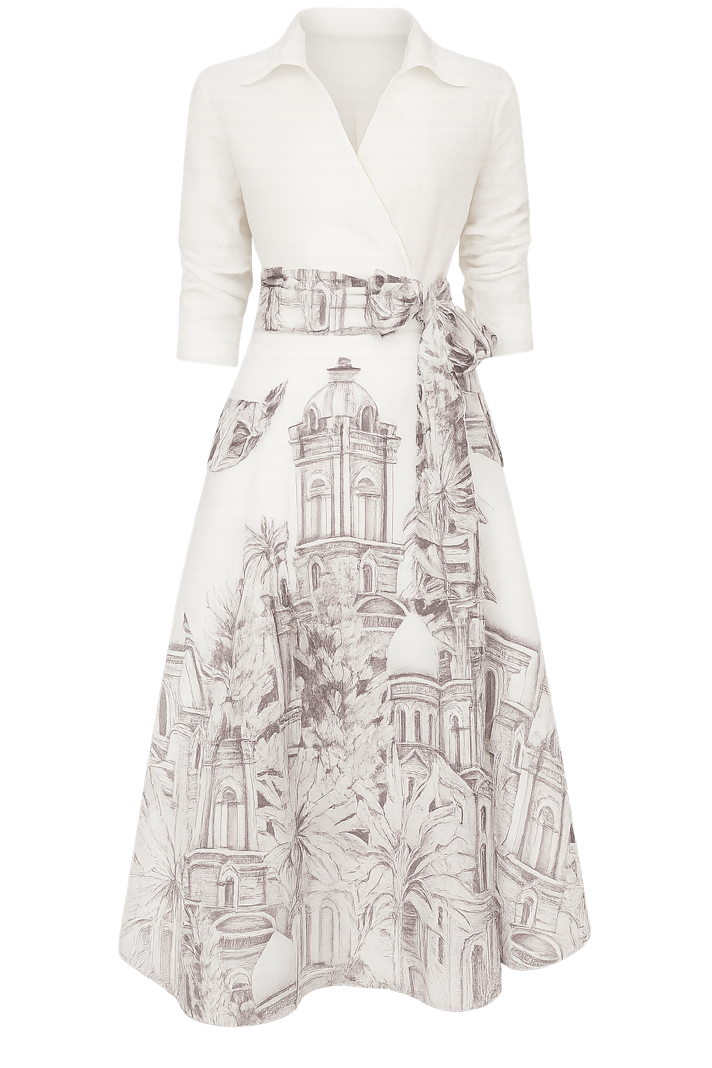 Conjunto Estampado "Aurora" com Amarração na Cintura