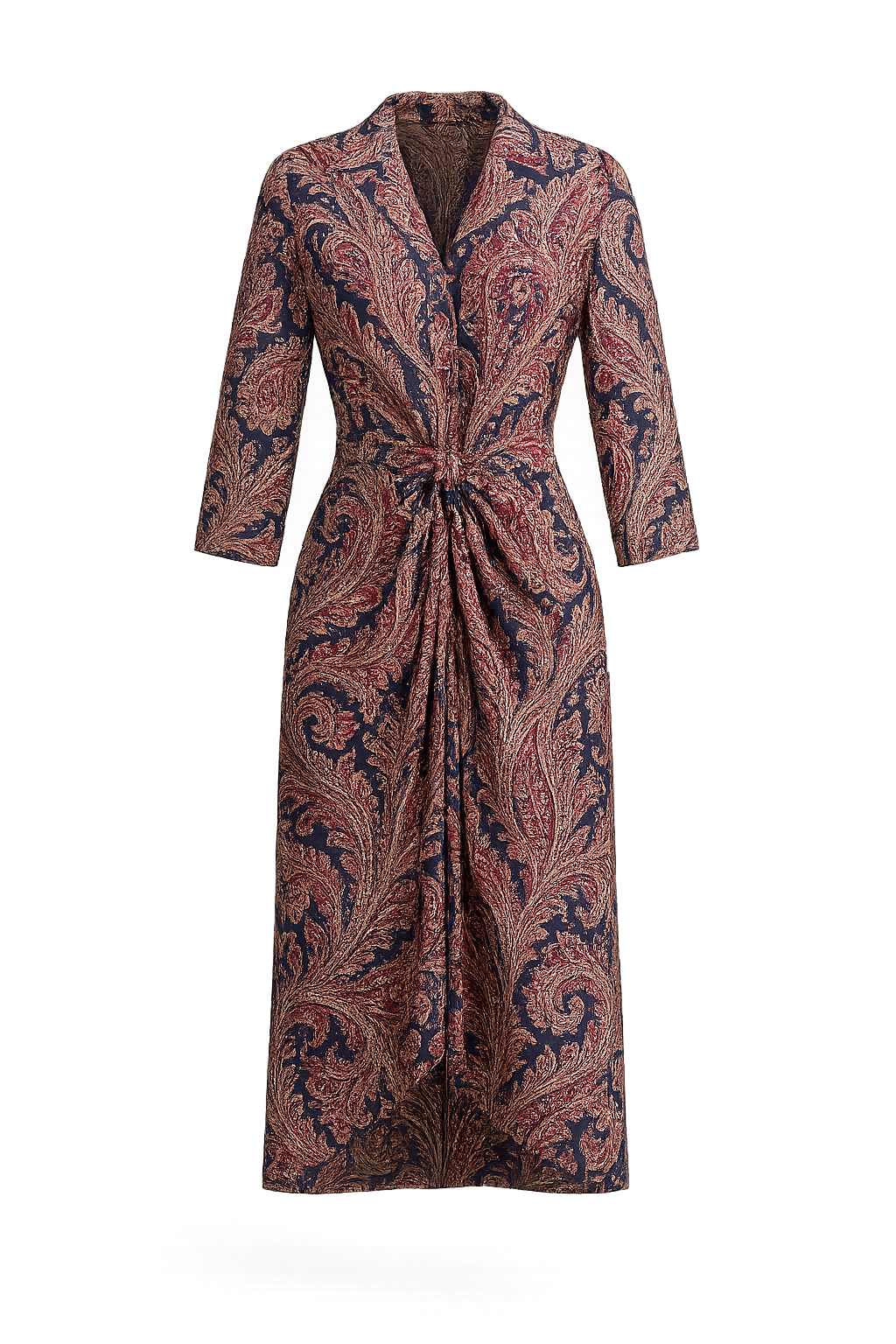 Vestido Luna – Midi Chemise com Estampa Paisley