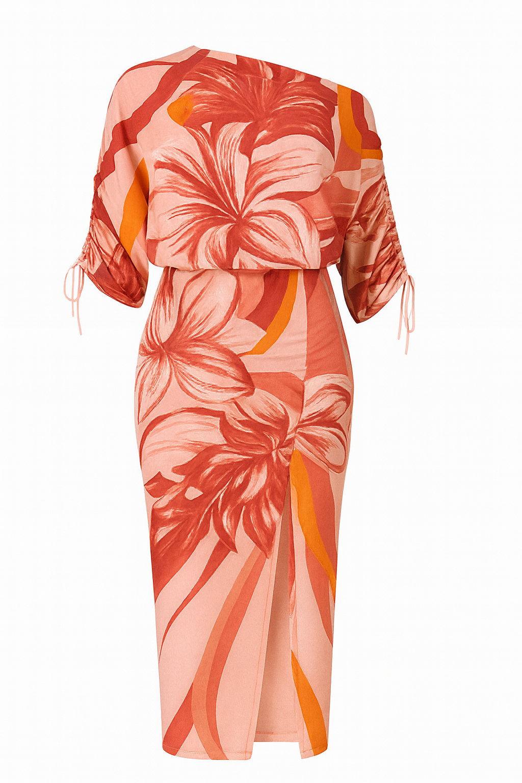 Vestido Clássico Floral Midi