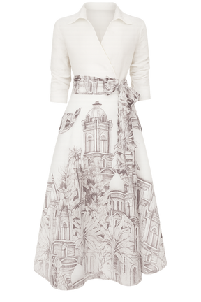 Conjunto Estampado "Aurora" com Amarração na Cintura