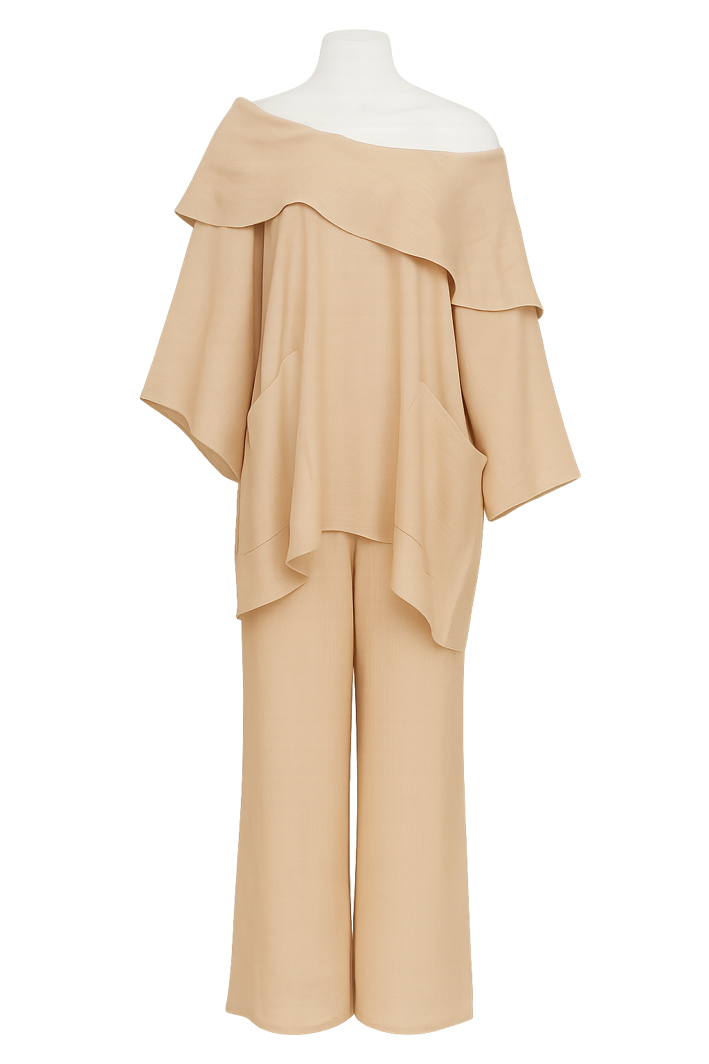 Conjunto Isadora – Calça Pantalona + Blusa Assimétrica