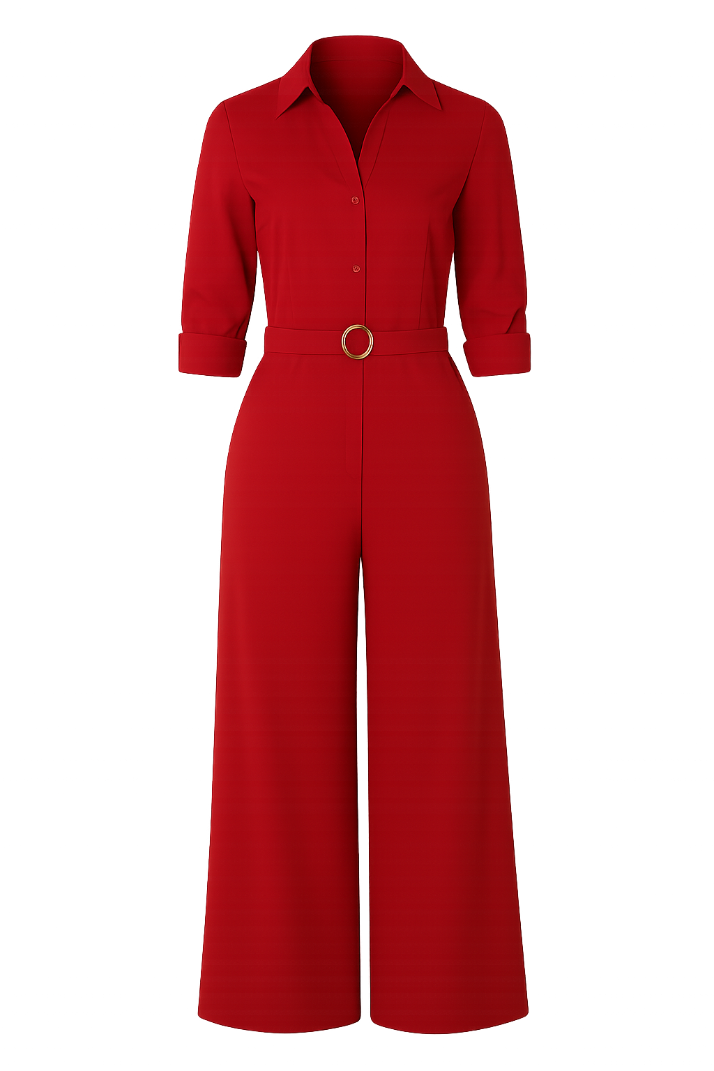 Macacão Alfaiataria Feminino Vermelho Elegance