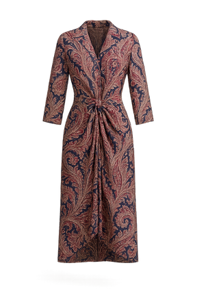 Vestido Luna – Midi Chemise com Estampa Paisley