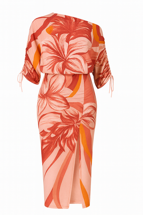 Vestido Clássico Floral Midi