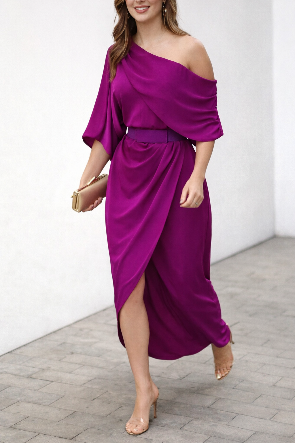 Vestido Íris Midi Drapeado