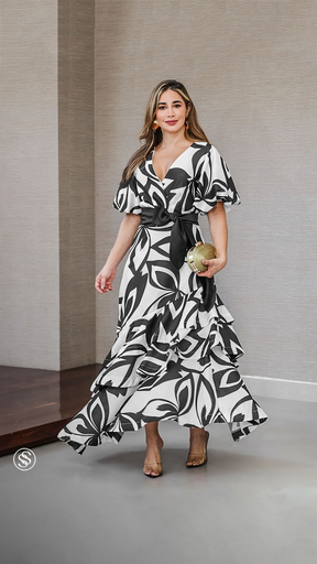 Vestido Noir Botanique